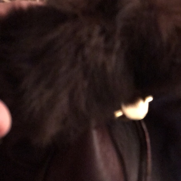 Stuart Weitzman dark brown leather crossbody bucket bag genuine mink fur trim - Picture 16 of 16